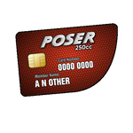 Rote 250cc Gutschein Karte für Knieschleifer Onlineshop
