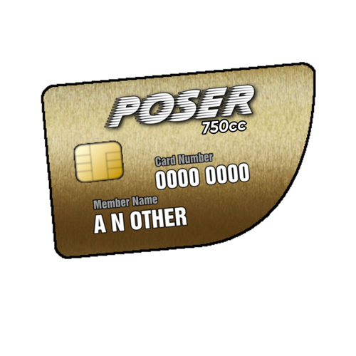 Goldene 750cc Gutschein Karte für Knieschleifer Onlineshop 